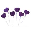 Pinches gibré corazones violeta 6u